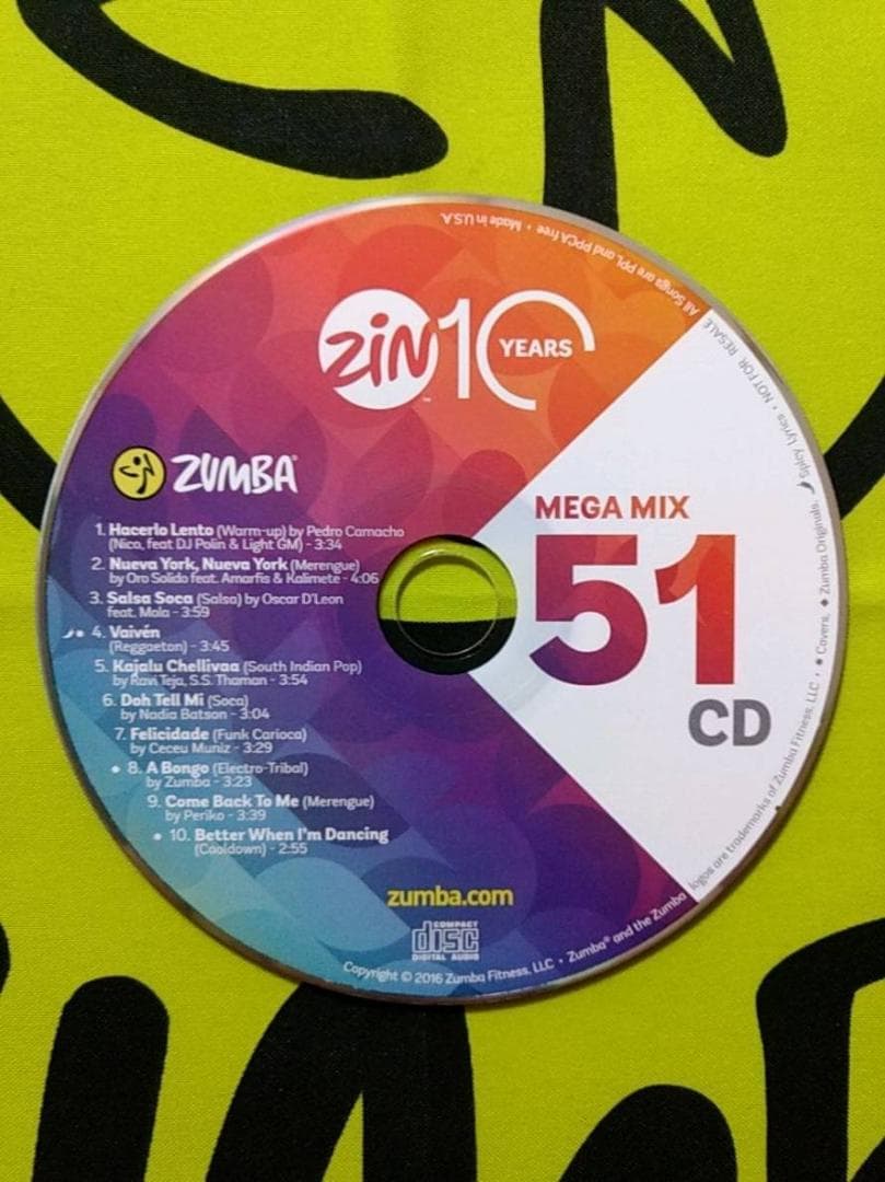 ZUMBA　ズンバ　MEGAMIX51～MEGAMIX60　CD　10枚セット