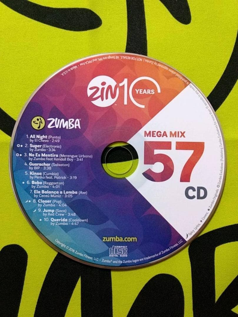 ZUMBA　ズンバ　MEGAMIX51～MEGAMIX60　CD　10枚セット
