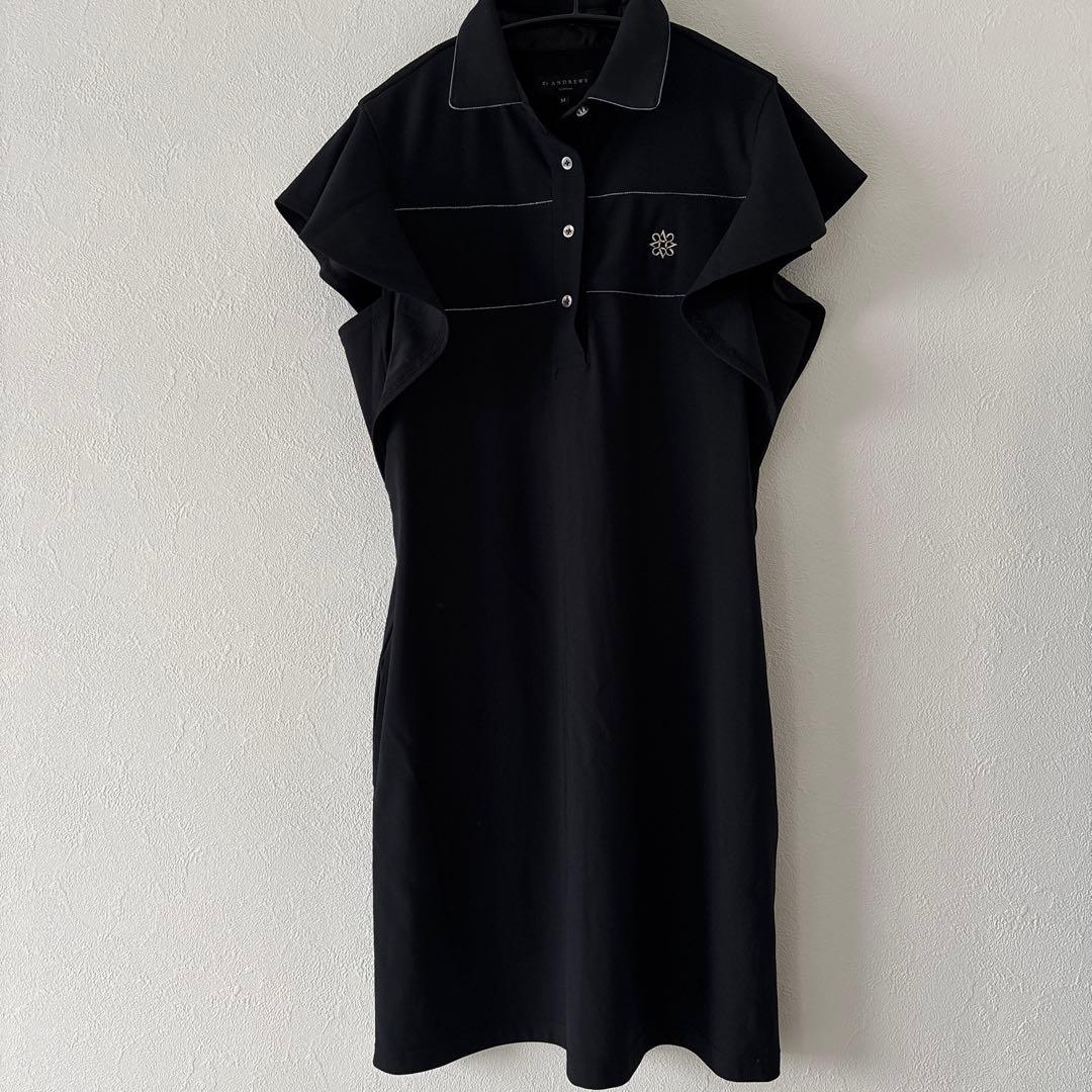 St ANDREWS 黒 ポロシャツワンピース　Mサイズ