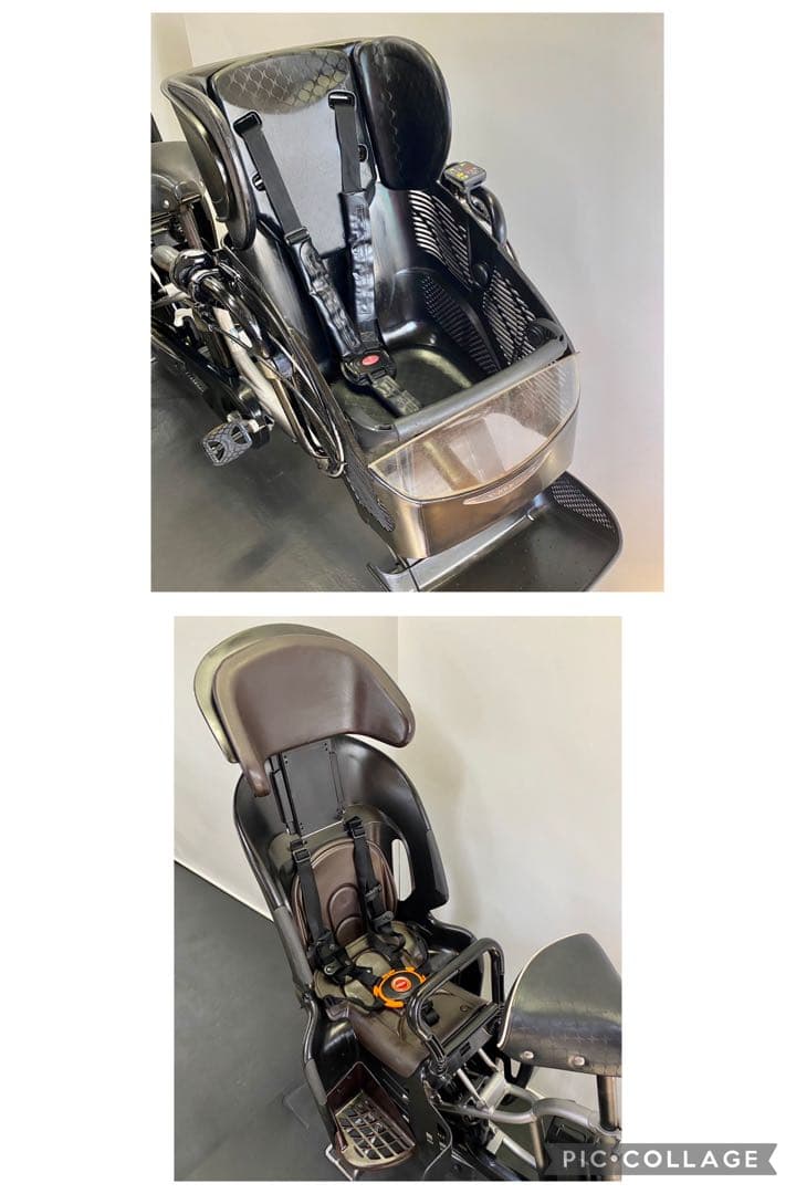 1年保証　ブリヂストン　20インチ　子供乗せ　グレー色　電動アシスト自転車