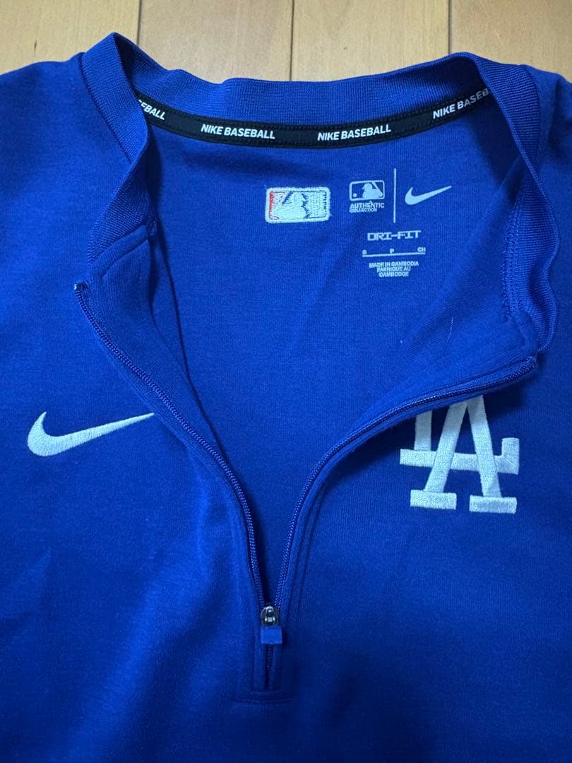 ナイキ MLB メジャーリーグ ロサンゼルスドジャース 1/4ジップ Sサイズ