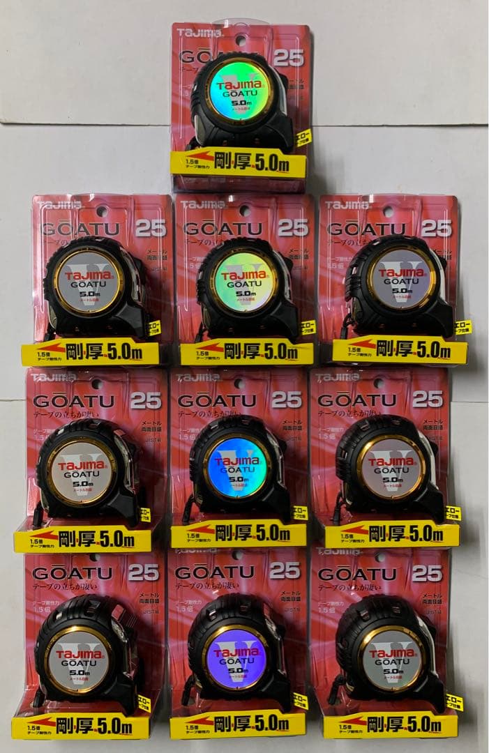 タジマ スケール 剛厚Gロック-25 メートル目盛 GAGL2550×10個