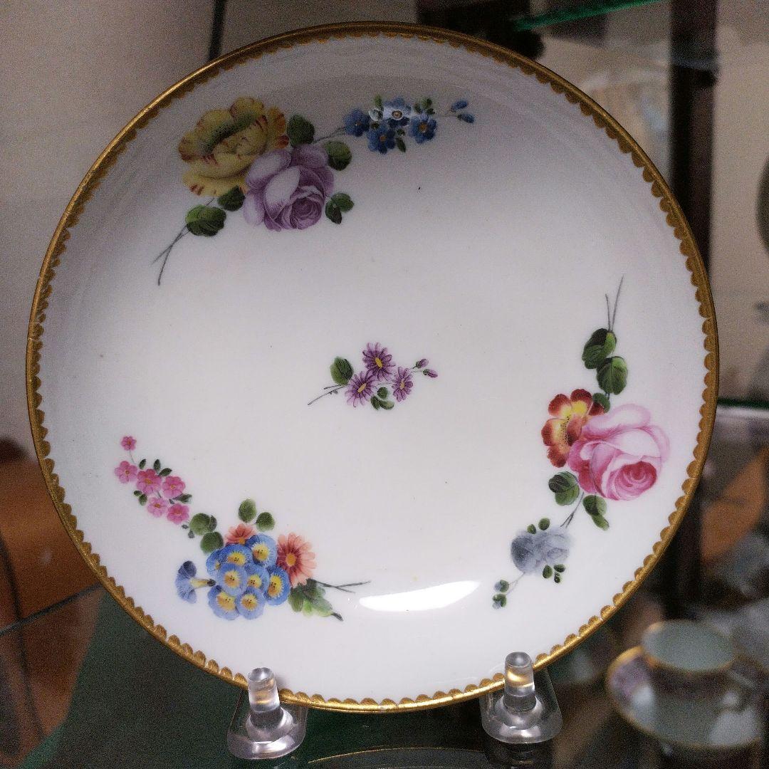 【確認用】セーブル Sevres 1773年 ブルーライン金彩花絵