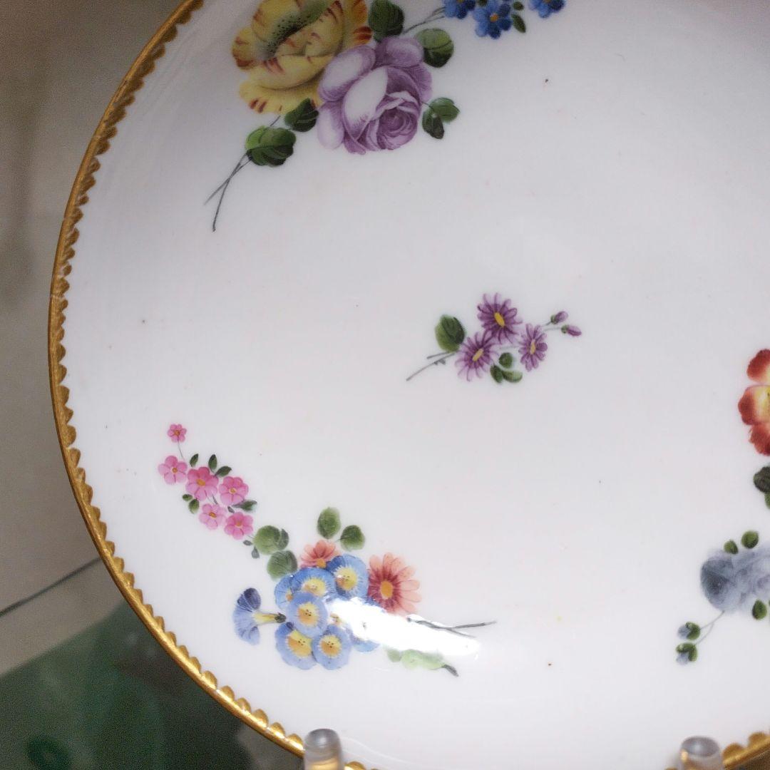 【確認用】セーブル Sevres 1773年 ブルーライン金彩花絵