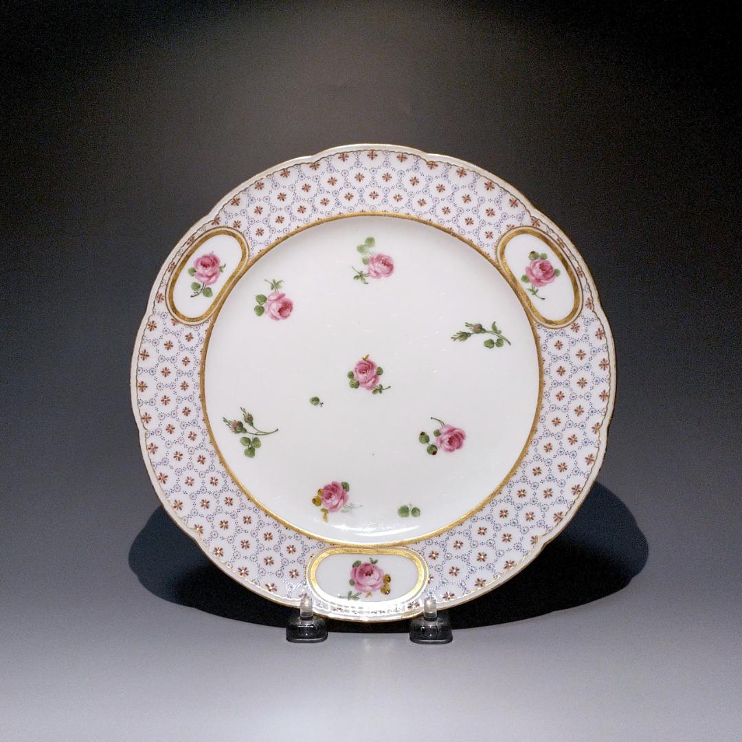 【確認用】セーブル Sevres 1773年 ブルーライン金彩花絵