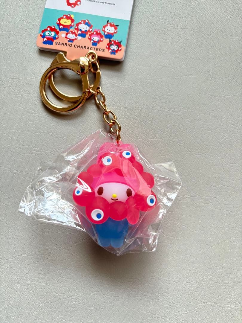 サンリオ　ミャクミャク　立体マスコット　クリアキーホルダー
