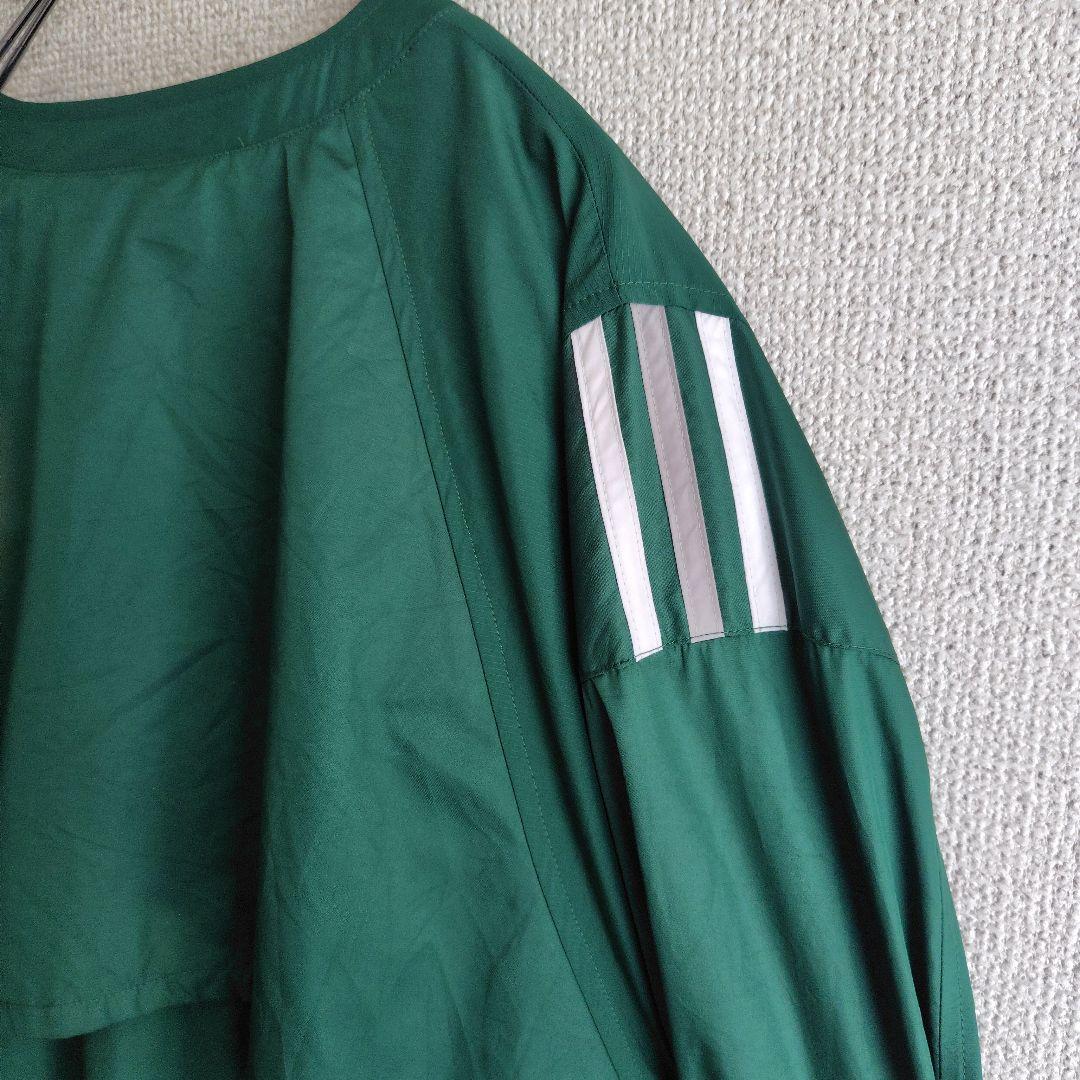 【希少サイズ】4XO アディダス サイドジップ プルオーバー 刺繍ロゴ 裾ドロー