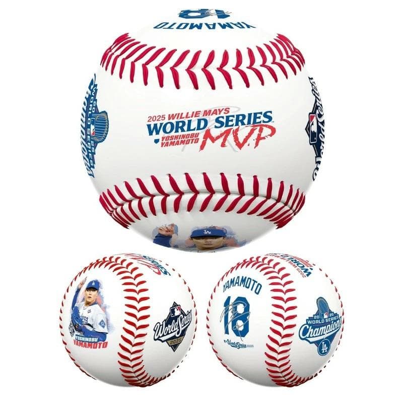 山本由伸2025WS/MVP記念Rawlingsサインボール専用ケース付限定品