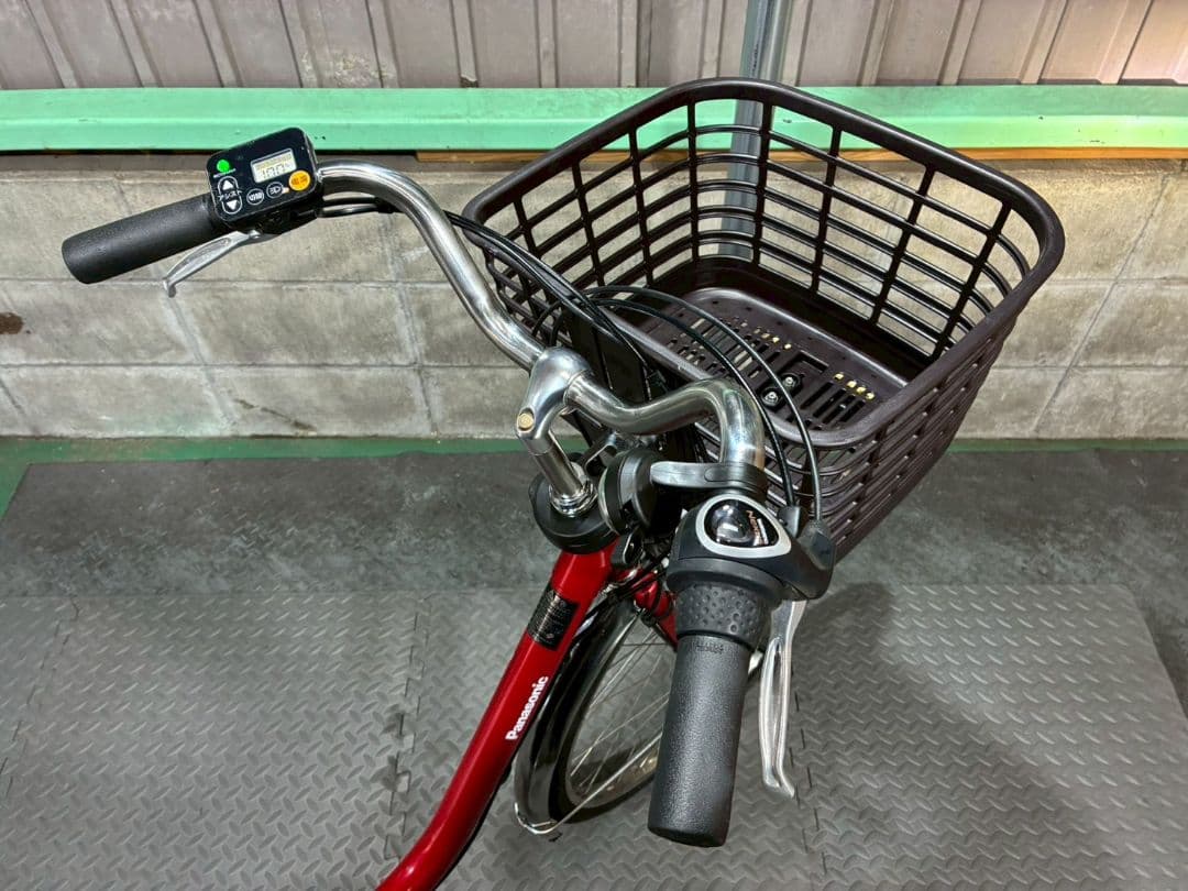 №8797 電動自転車Panasonic ビビDX 26インチ レッド