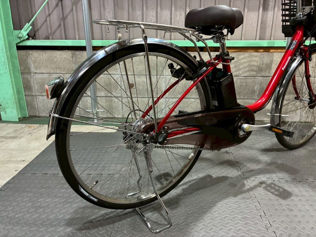 №8797 電動自転車Panasonic ビビDX 26インチ レッド
