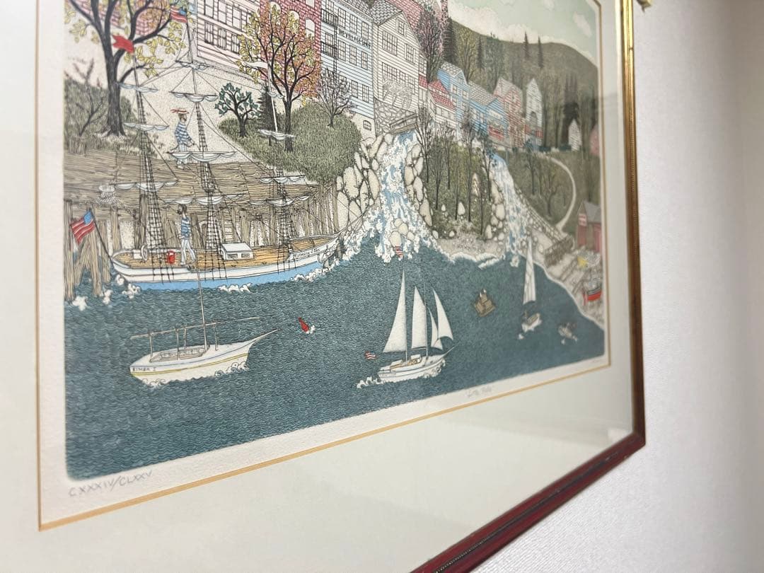 風景画Cuca Romley 「Little Falls」 絵画クカ ロムレイ