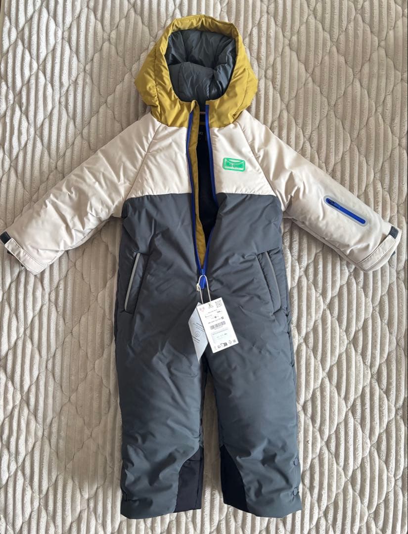 ZARA キッズスキーウェア イエロー/グレー　104cm 新品未使用 3-4歳