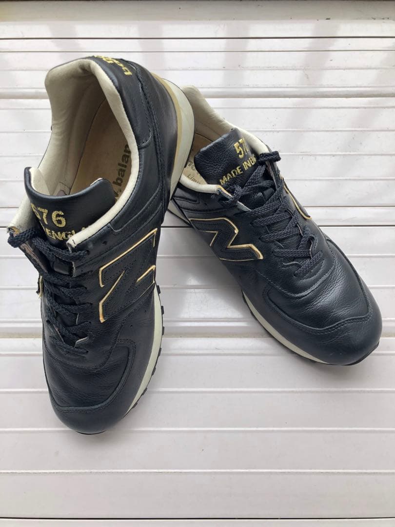 New Balance LM576BK UK 28cmブラック×ゴールド