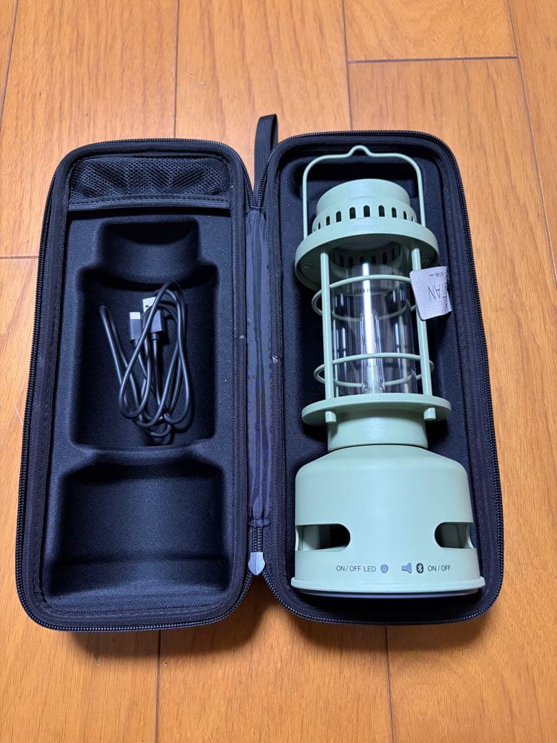 スピーカー搭載LEDランタン　ミントグリーン