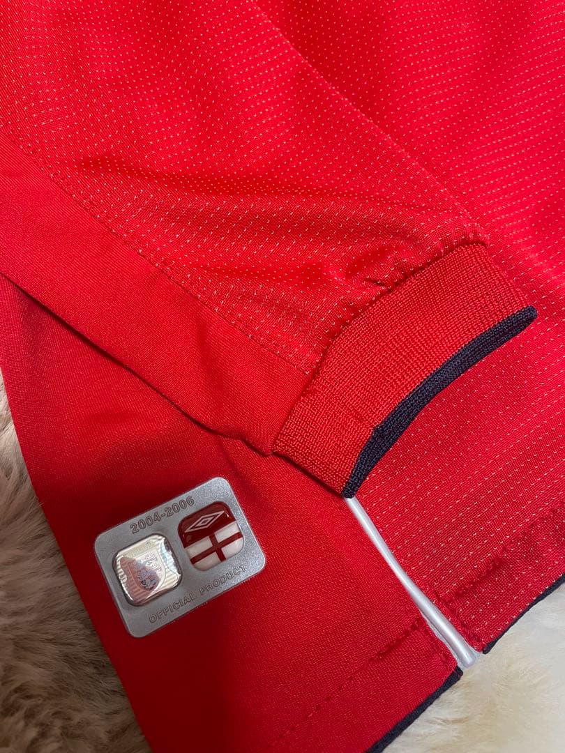 希少　UMBRO イングランド代表 長袖2004-2006 赤 Mオフィシャル