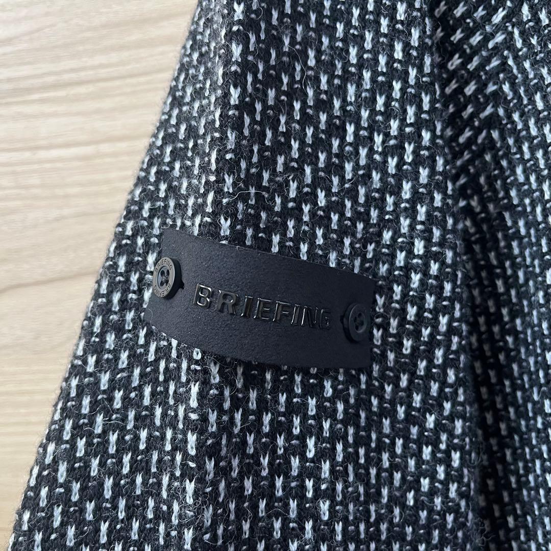 極美品★37,400円 BRIEFING メリノウールロゴニット 黒 XL