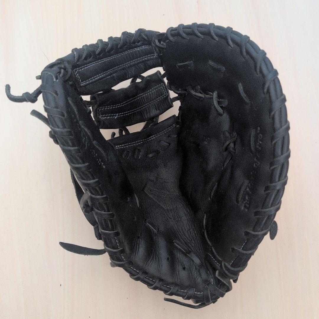 Rawlings 黒 軟式ミット ファースト用 本革