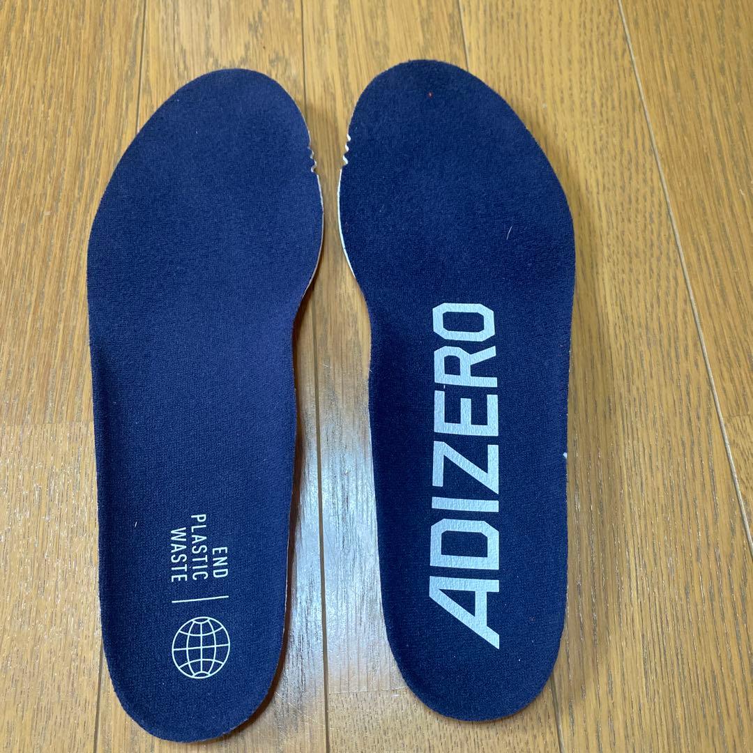 アディゼロSL、ランニングシューズ、25.5、赤色、adidas、軽め