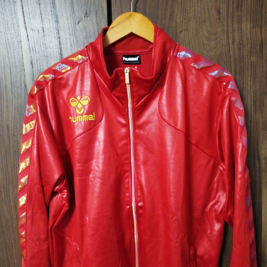 光沢デザイン★hummel　ヒュンメル　ジャージ上下　セットアップ　サイズXO