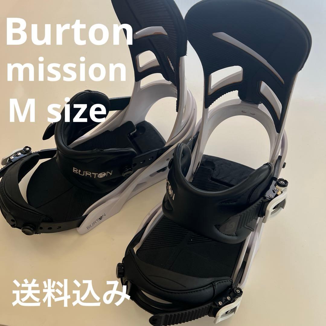 BURTON MISSION ビンディング Mサイズ ホワイト/ブラック