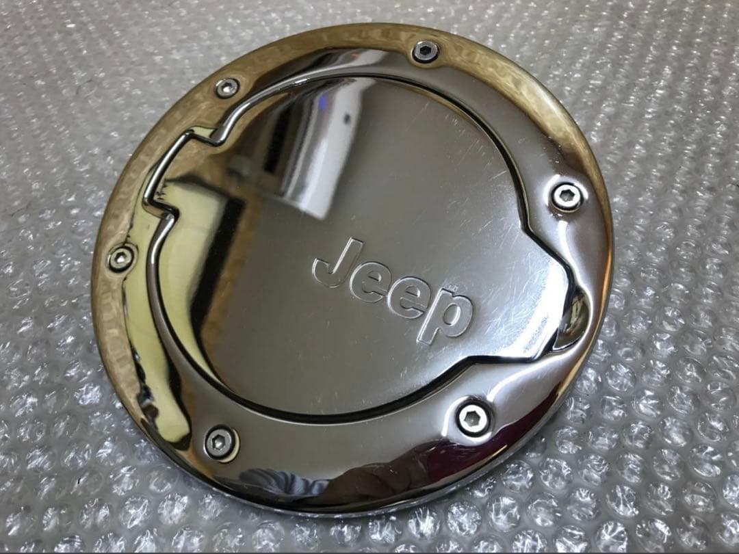 ☆希少☆ JEEP ジープラングラー 純正 メッキ 給油口 カバー