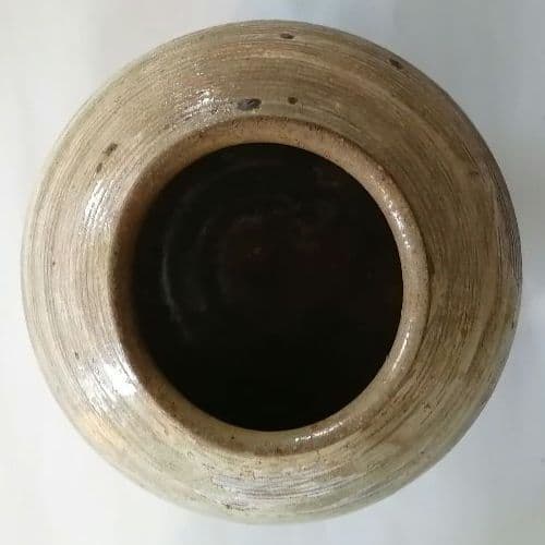 李朝　刷毛目刻線文壺