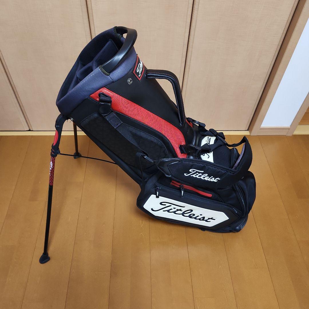 Titleist 9.5ゴルフキャディバッグ 黒/赤