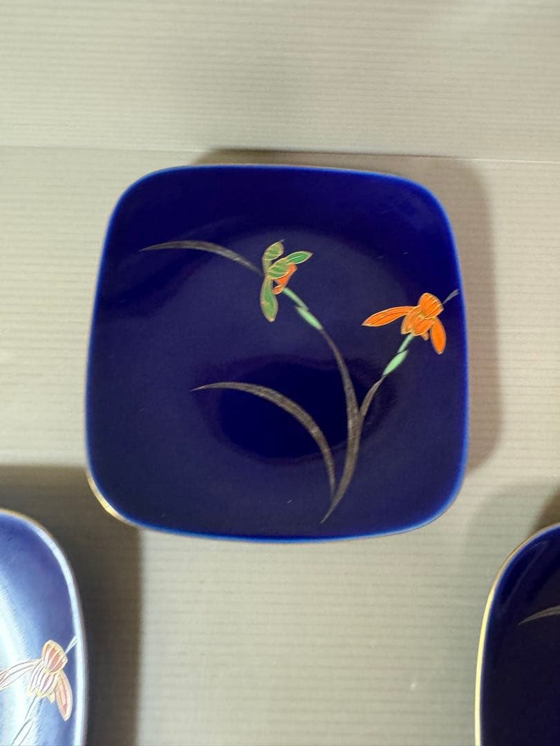 2928 香蘭社　金彩　皿　5客