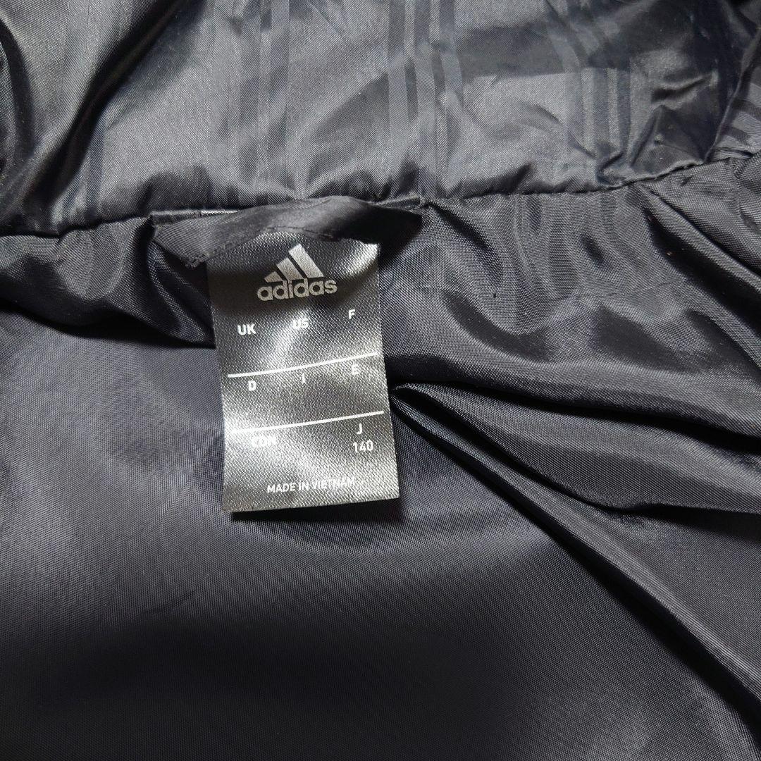 【美品】adidas アディダス 高機能ベンチコート 140サイズ　サッカー　黒