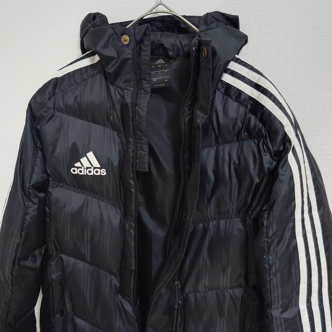 【美品】adidas アディダス 高機能ベンチコート 140サイズ　サッカー　黒