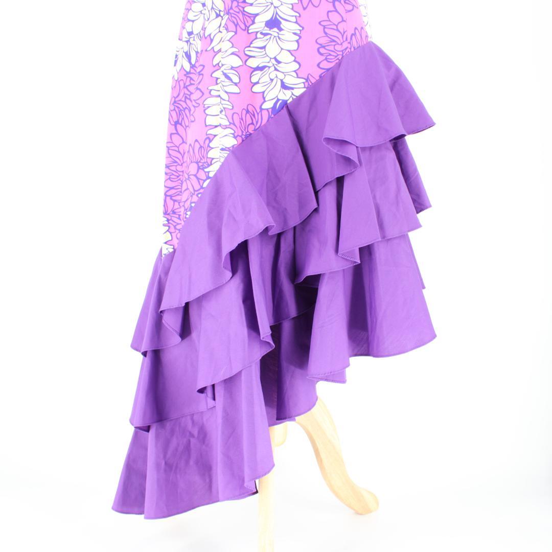 【美品 日本製 フラダンス衣装】パープル MermaidLine ワンピース