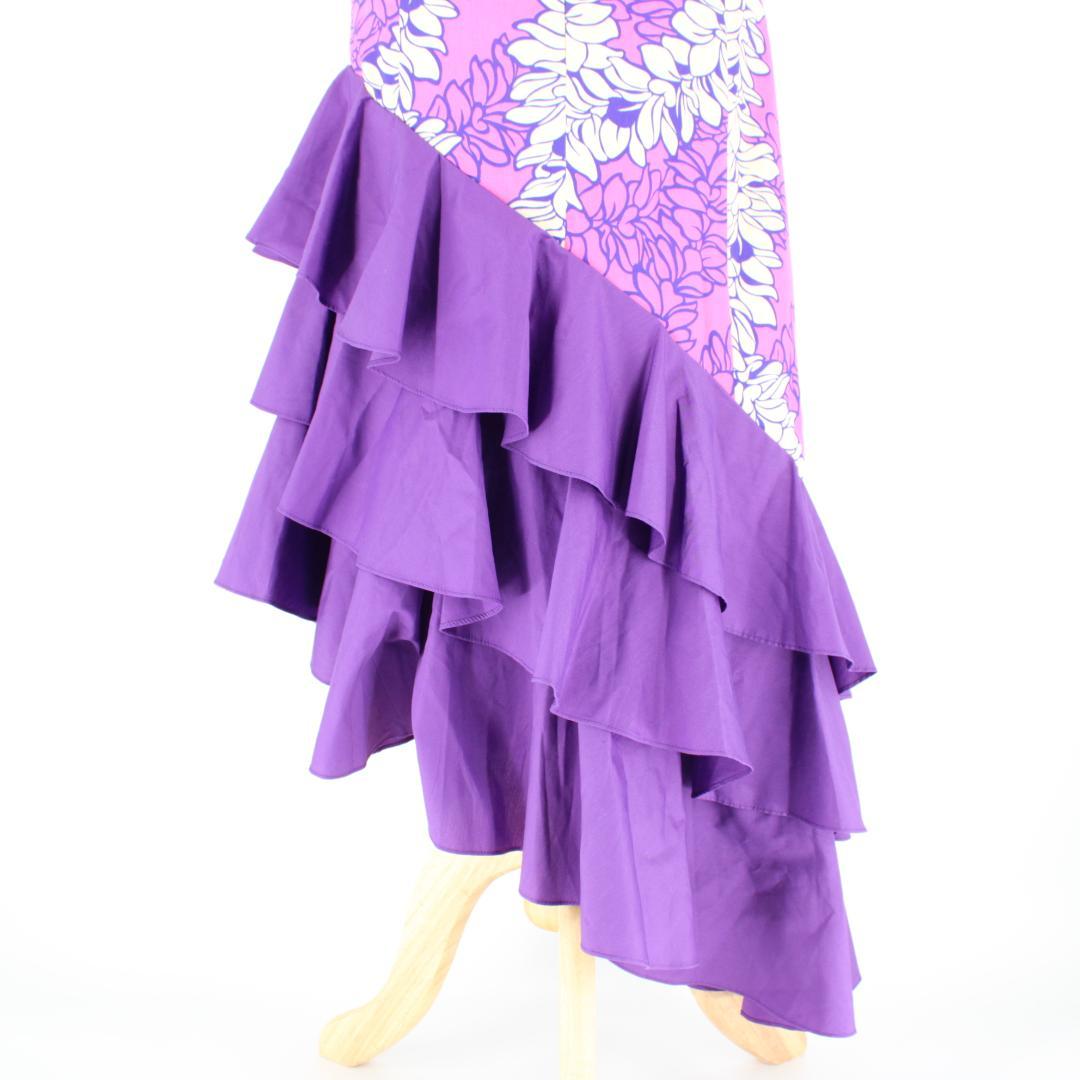 【美品 日本製 フラダンス衣装】パープル MermaidLine ワンピース