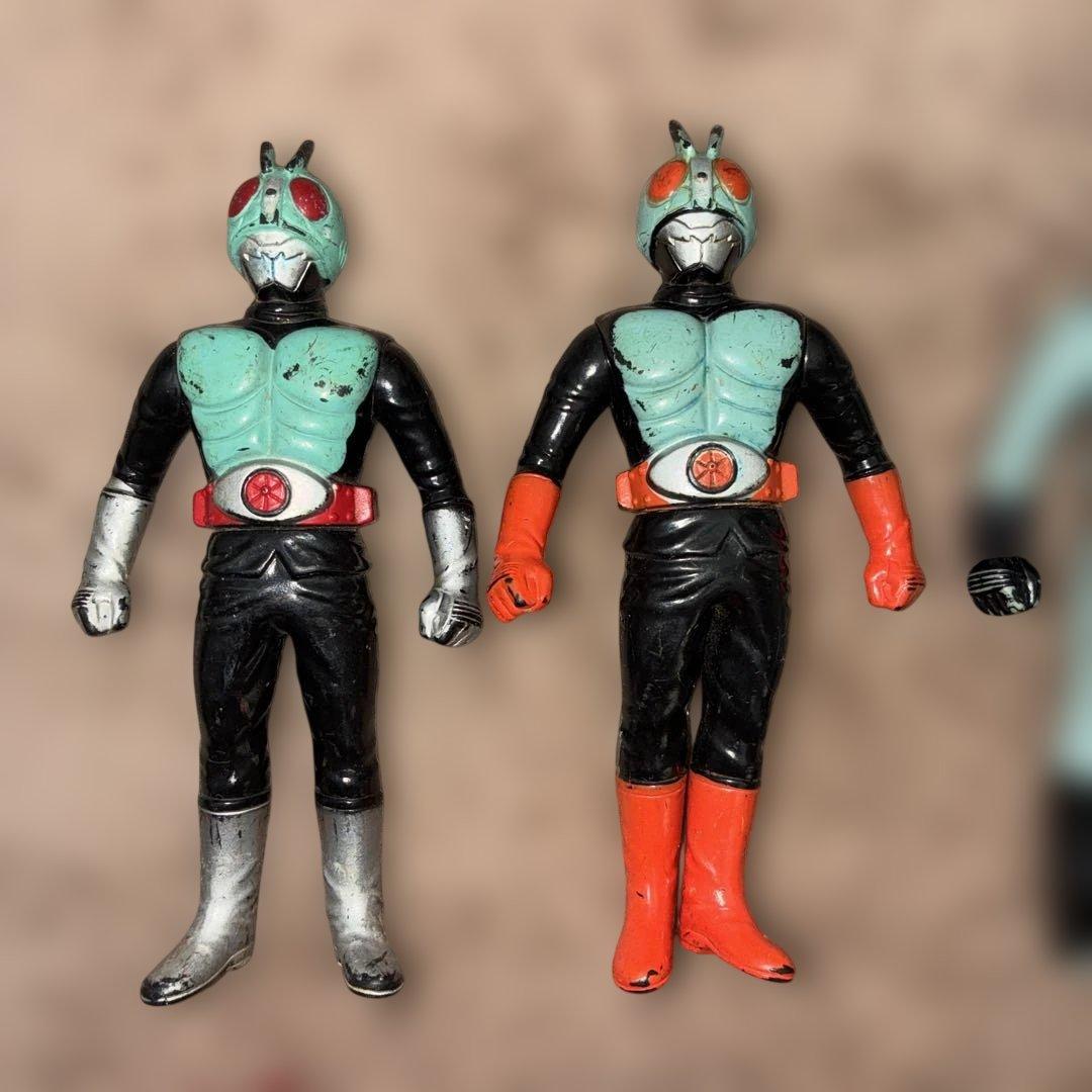 【当時物】仮面ライダーソフビ フィギュア14体セット 昭和〜平成初期 まとめ売り