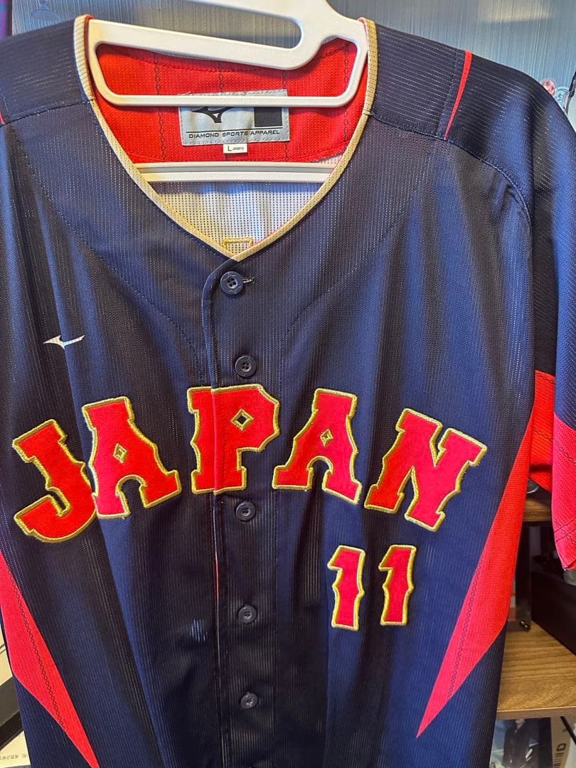 【美品】2023WBC 侍ジャパン　ビジターユニ　ダルビッシュ有　Lサイズ