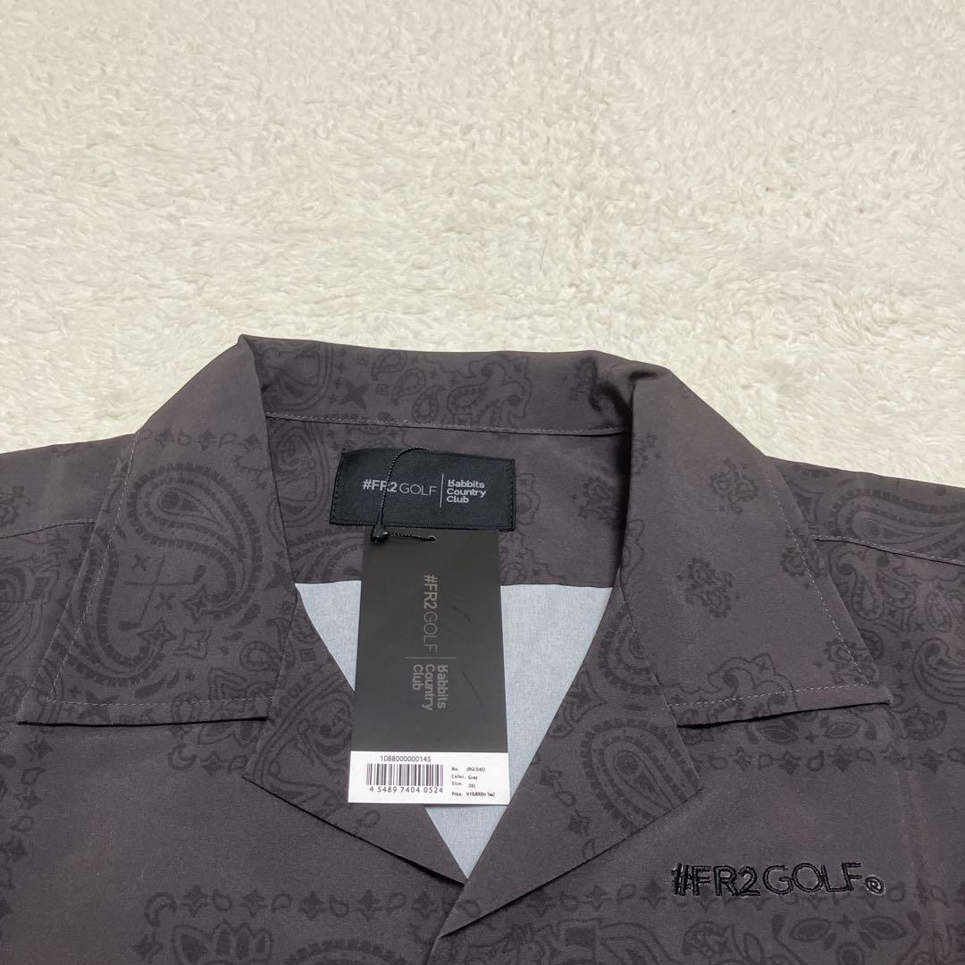 ⭐︎新品未使用タグ付き⭐︎希少⭐︎FR2 GOLF 刺繍ロゴ ペイズリー 開襟シャツ