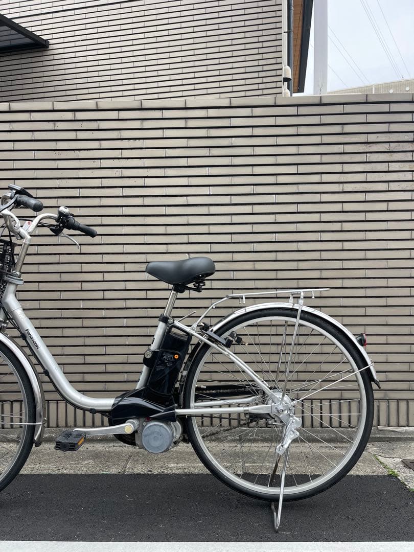 パナソニック電動アシスト自転車 シルバー バスケット付き26DPBA12