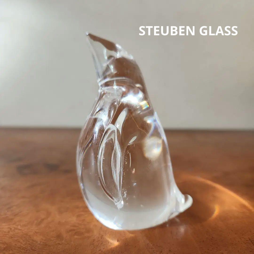 STEUBEN スチューベン クリスタルガラス　ペンギン ペーパーウェイト