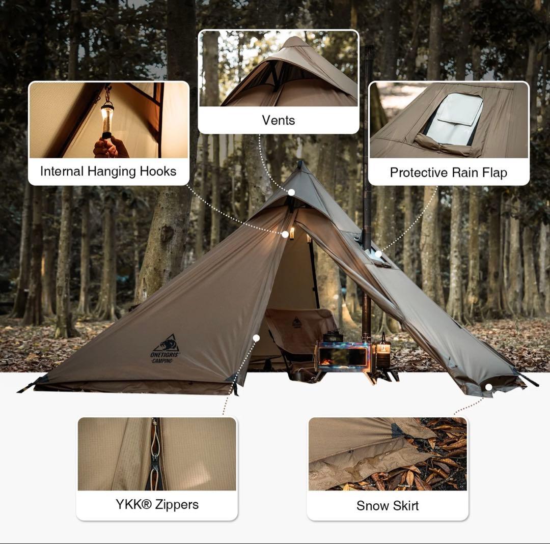 新品【ONETIGRIS】APEX TRAIL キャンプテント 二又ポール標準