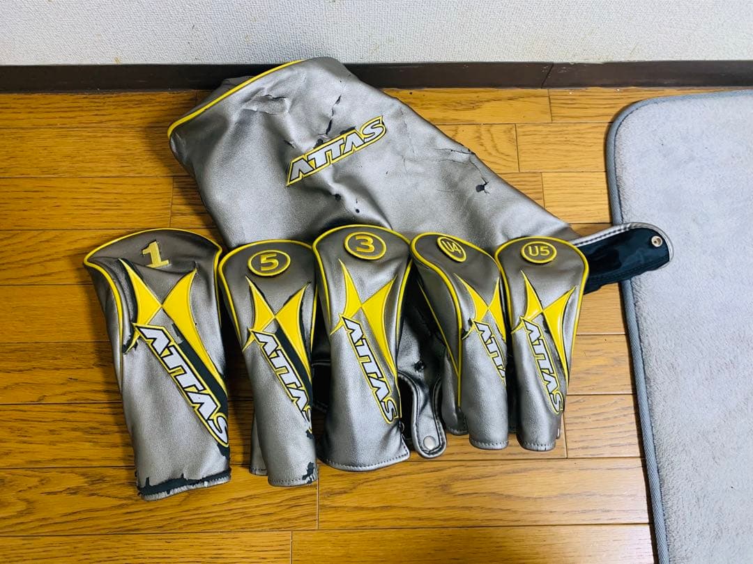 【入手困難数量限定品】アッタスATTASゴルフバッグ グレー/イエロー