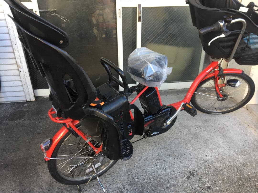 地域限定送料無料　ギュットミニ　13,2AH　三人乗り　赤　神戸市　電動自転車