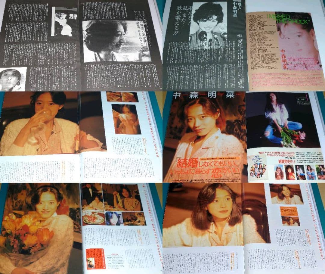 中森明菜　1982年〜1993年 大量　切り抜き　ファイル　2冊　120P