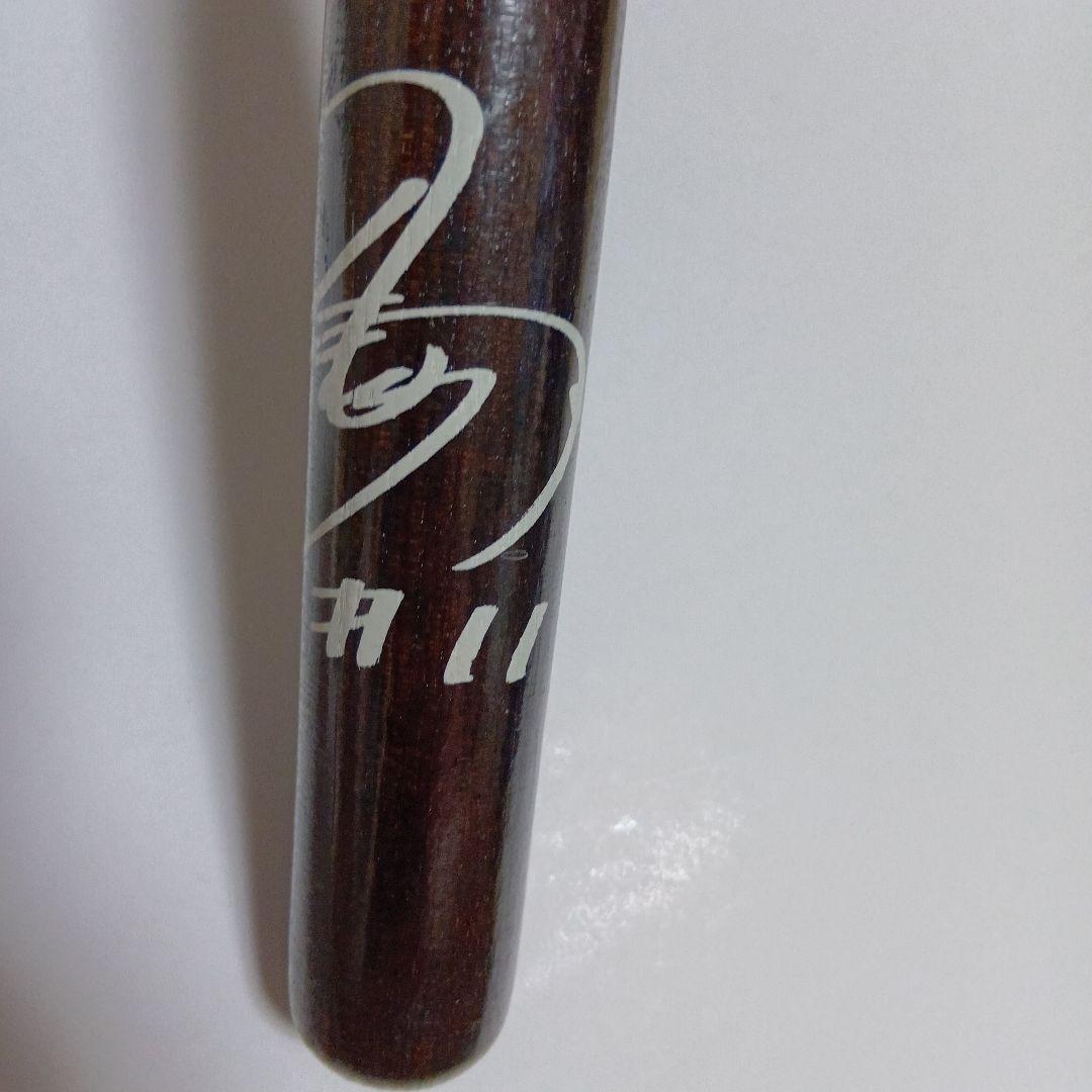 レア　近鉄バッファローズ#11 野茂英雄 プリントサイン 木製ミニバット　未開封