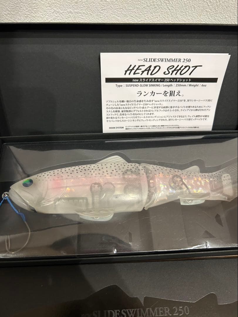 【新品】2025 スライドスイマー250 ヘッドショット　ミッドナイトトラウト
