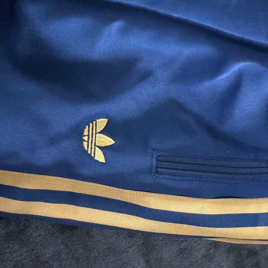 adidas ファイヤーバード トラックパンツ XS ネイビー×イエロー
