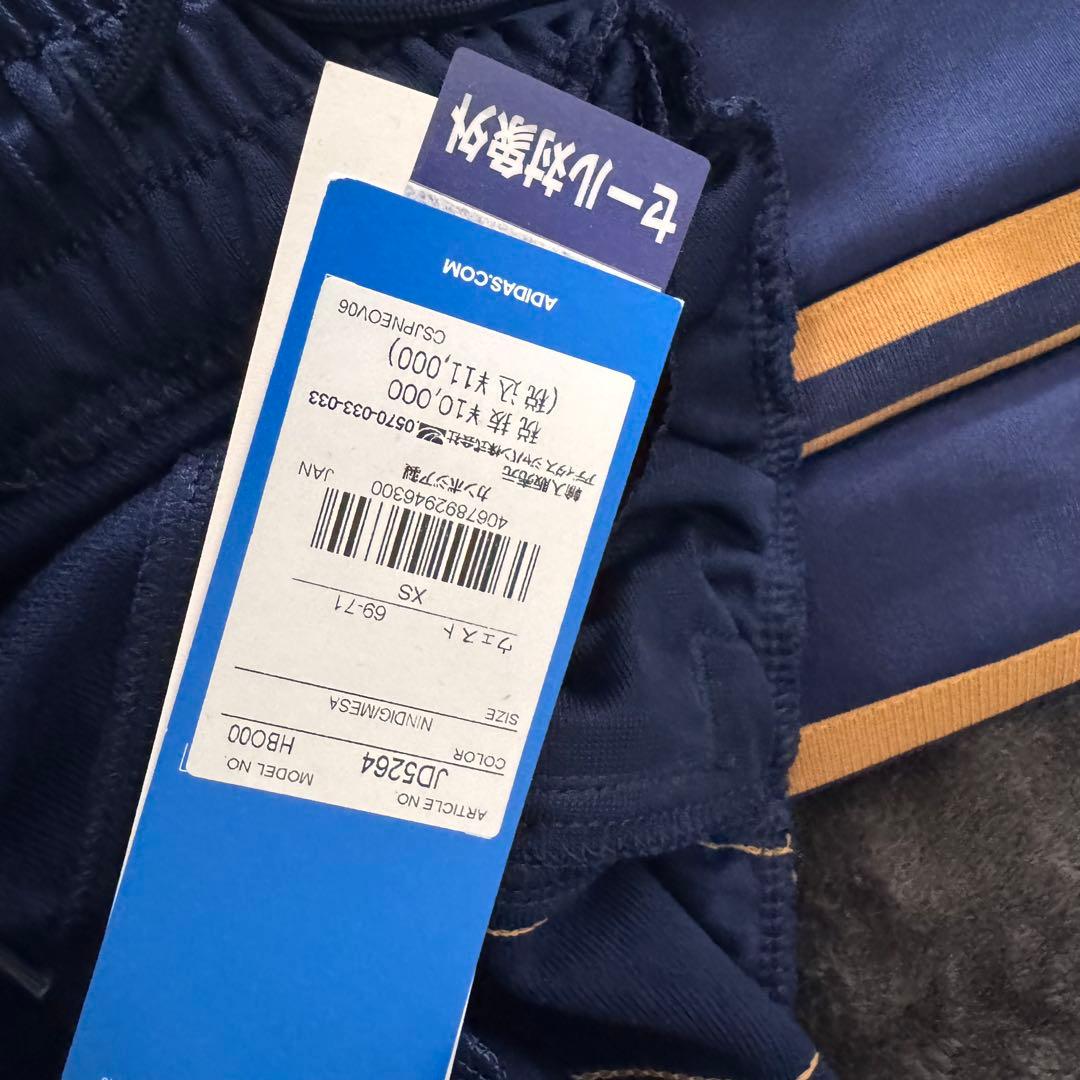 adidas ファイヤーバード トラックパンツ XS ネイビー×イエロー