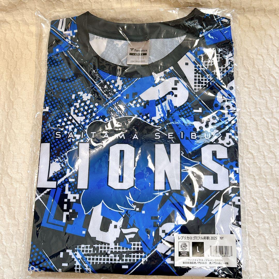 新品 埼玉西武ライオンズ ファナティクス プラクティスロゴTシャツL 2025