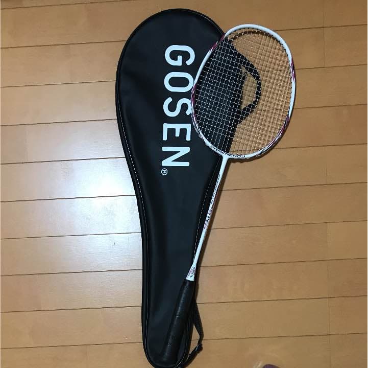 GOSEN ラケット(ホワイトピンク) ヨネックス バドミントン用シューズ