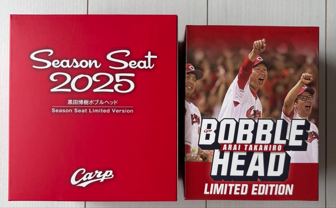 2025Season Seat黒田 新井監督　ボブルヘッドセット