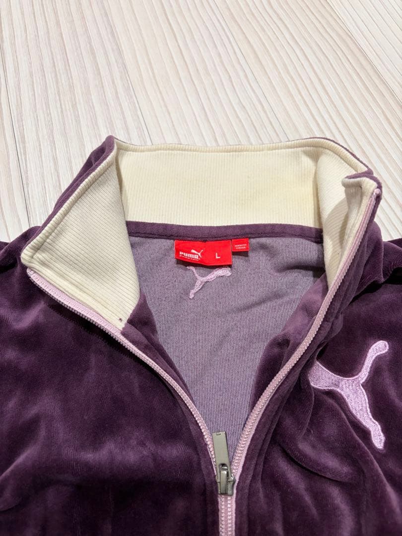 PUMA パープル ベロア ジャージ上下セット