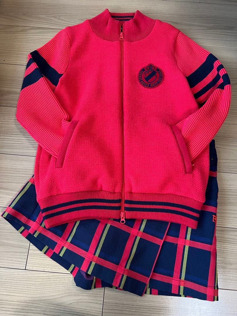 PEARLY GATES ゴルフ セーター レッド サイズ1 アウター ニット